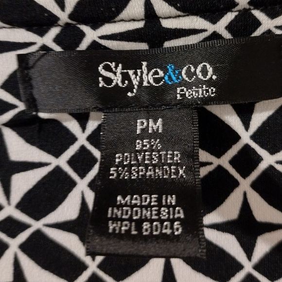 STYLE & Co. Side Runched Faux Wrap Top - Picture 3 of 3